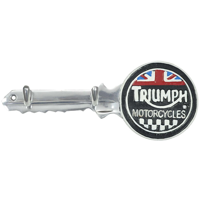 Triumph Key Holder Aluminium With 2 Hooks 30cm